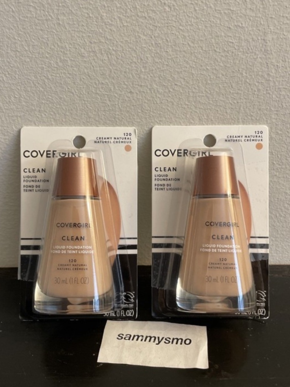 Covergirl Clean Liquid Foundation 120 Creamy Natural x2